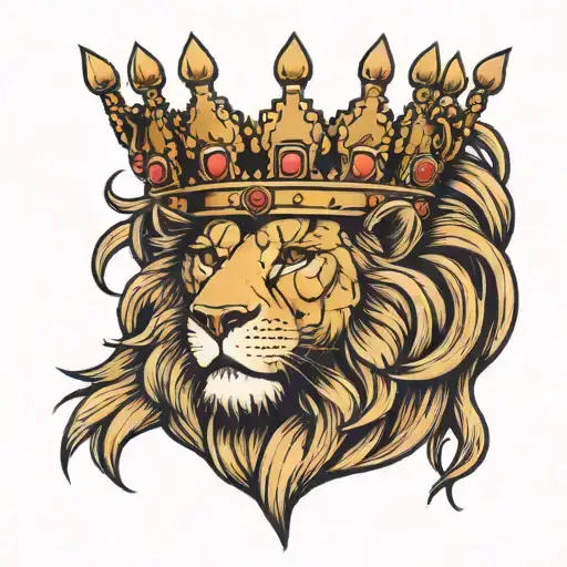 Lion Wearing A Crown