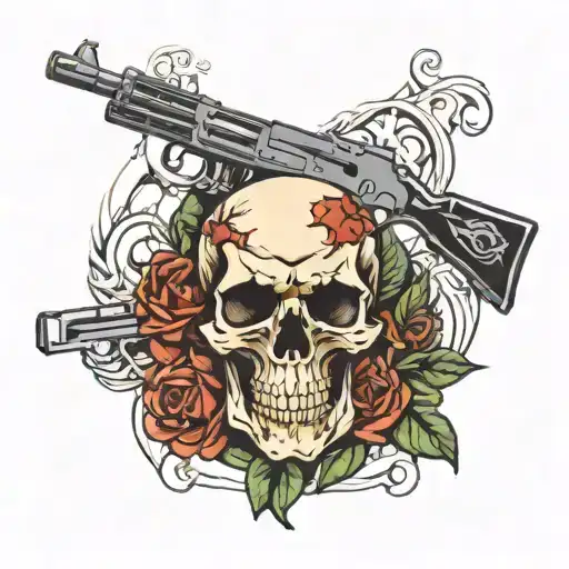 Skull And Ak 47