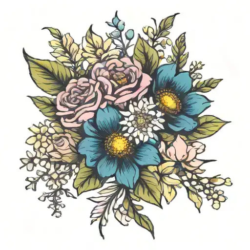 January And May Birth Flower Bouquet