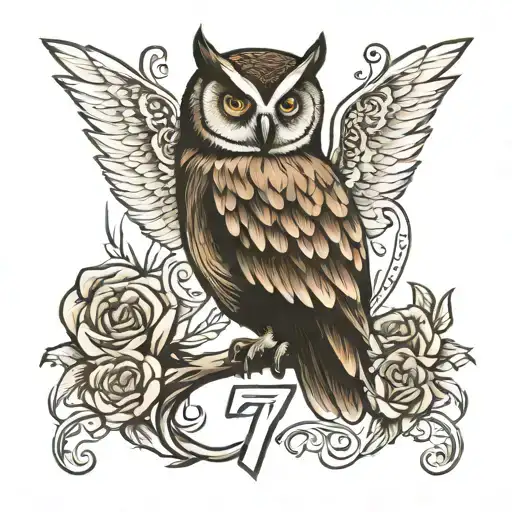 Owl And Number 7