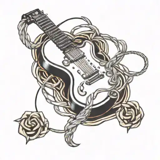 Guitar Strings Intertwined