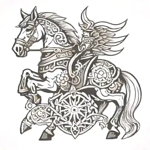 Horse Wearing Armor
