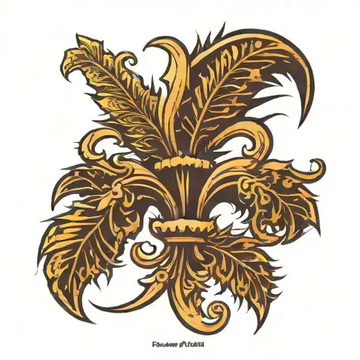 Palm Tree In Shape Of Fleur De Lis