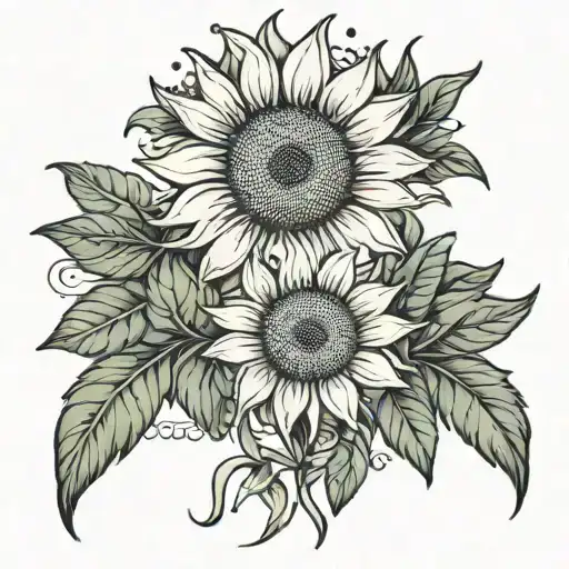 Daisy Sunflower Together