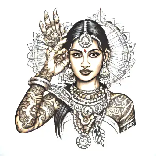 Indian Woman Holding