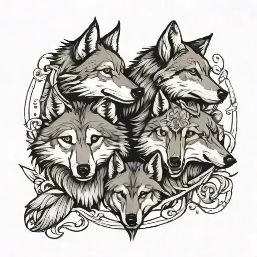 Separated Wolf Family