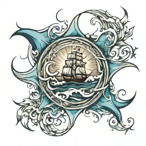 Compas Star Water Waves