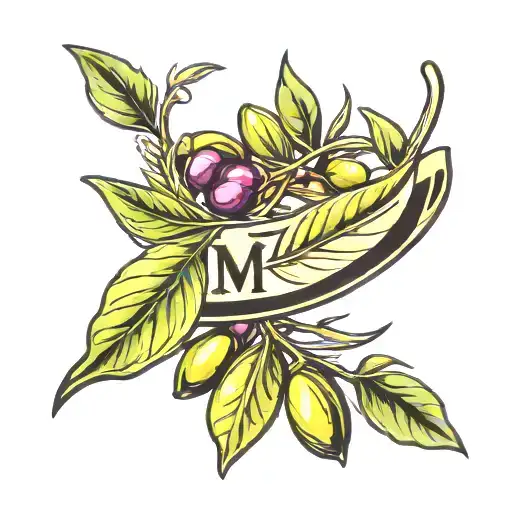 Olive Leaf And Letter Ama