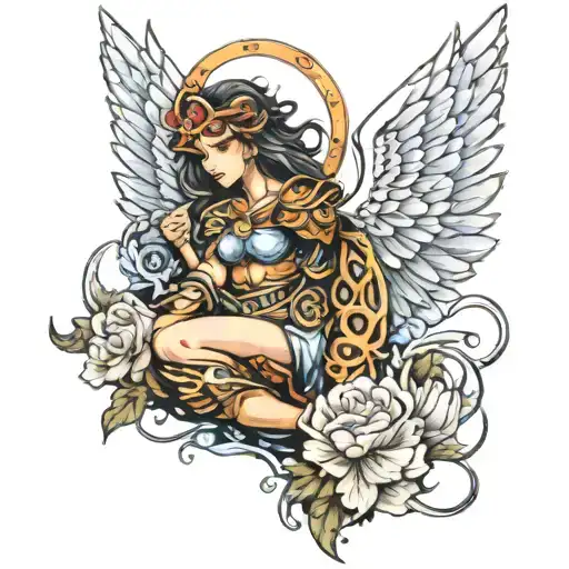 Female Warrior Angel Of Life