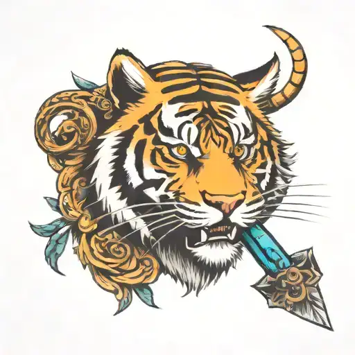 Three Eyed Tiger Dagger Through Head