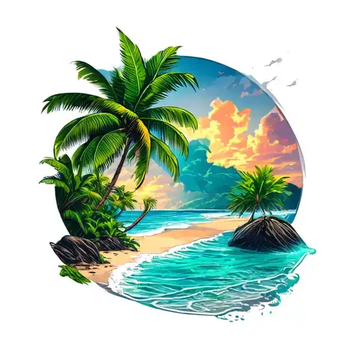 Tropical Beach Landscape