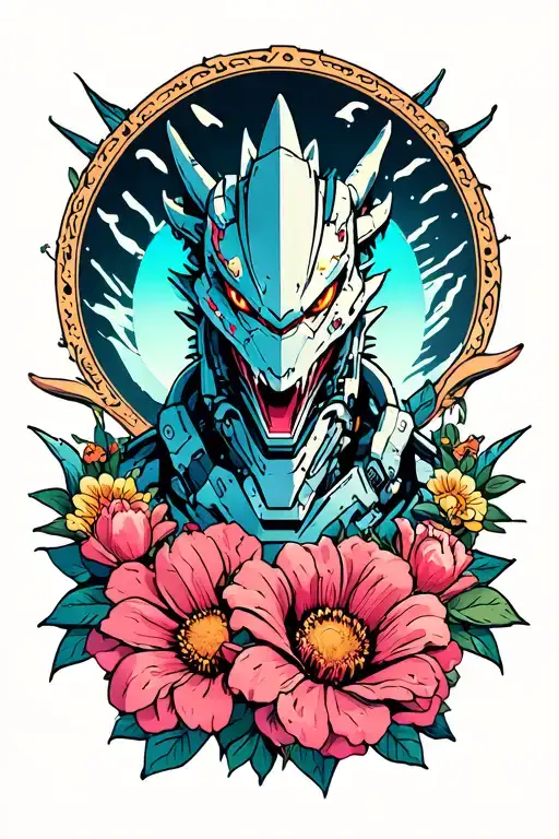 Mechagodzilla Flowers Surrounding
