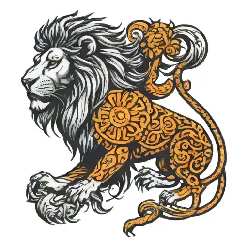 Iran Lion And Sun Tradition Sign