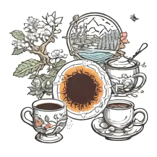 Mri Scan Imagery And Nature Scene And Snow And Tea