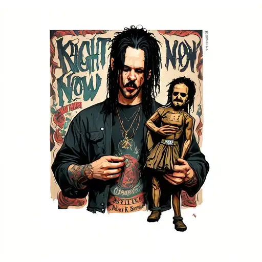 Korn Right Now Guy Holding The Issues Doll