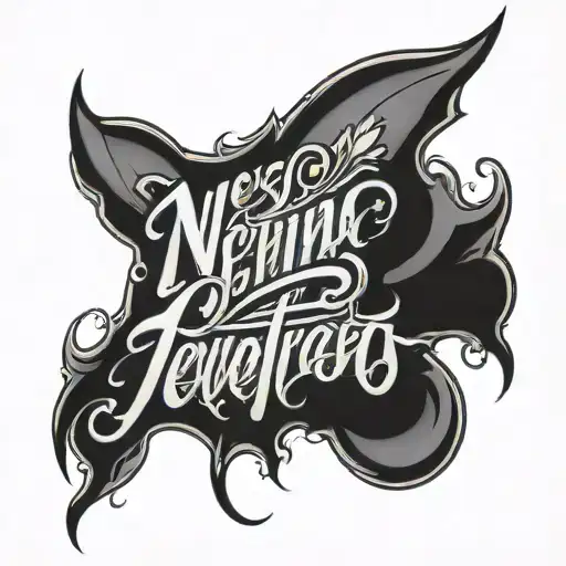 The Prize Written Vertically In Script Font