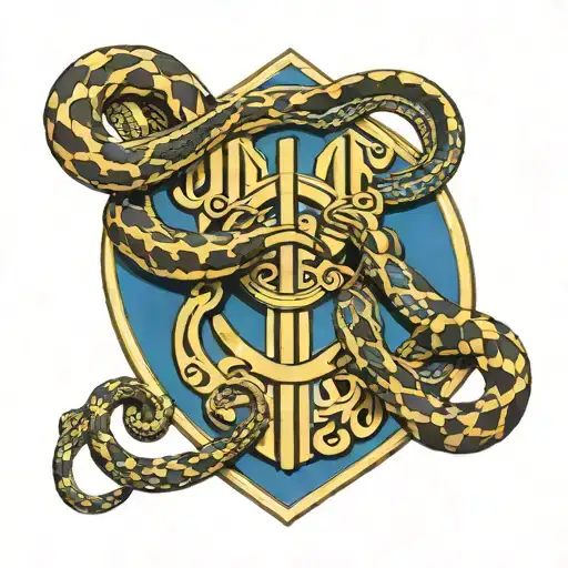 Inter Milan Logo With Snake Wrapped Loosely Intertwined Snakes Moving