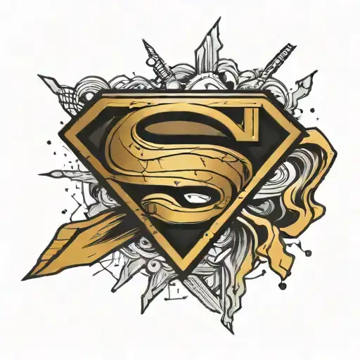Black And Gold Superman Logo