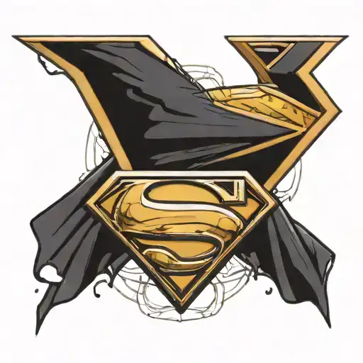 Black And Gold Superman Logo