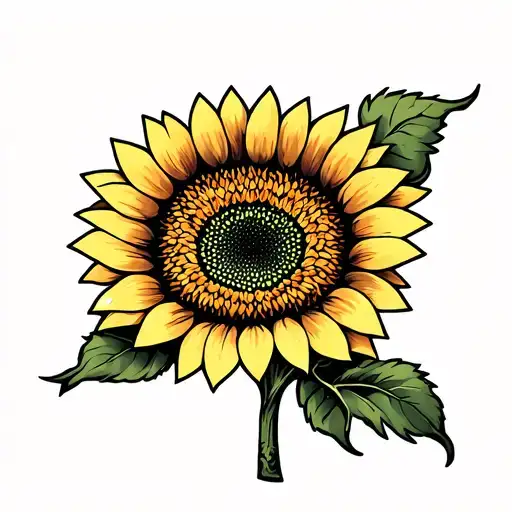 Sunflower Head With Light Color