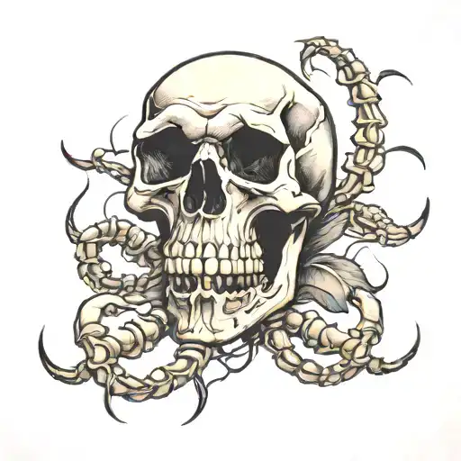 Skull With Scorpion On It