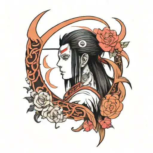 Itachi Uchiya Tatto Mix With Cancer Zodiac Sign
