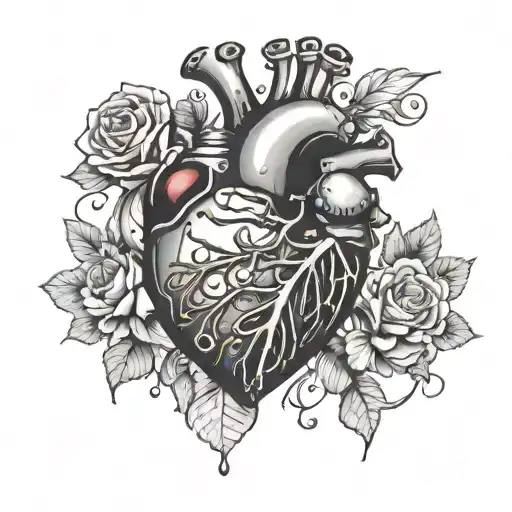 Anatomical Heart With Car Parts Incorporated