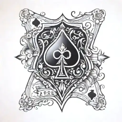 Ace Of Spades With A Jack Of Hearts Card