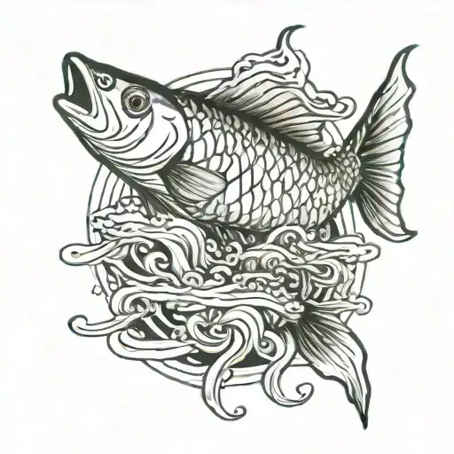 A Fish Swimming Its Best Again A Waterfall With The Phrase Just Keep Swimming