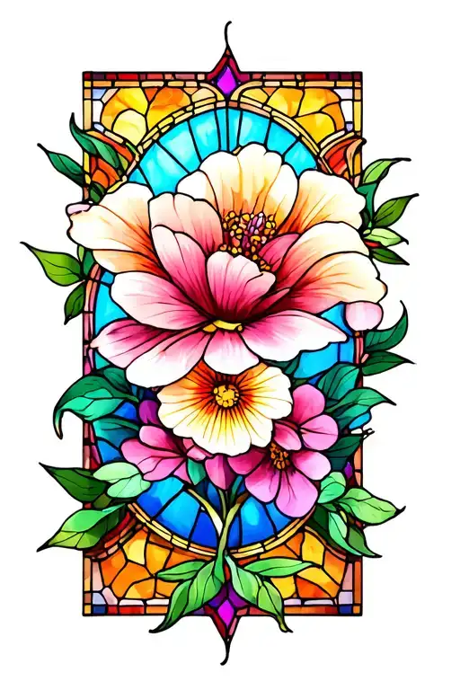 Floral Stained Glass