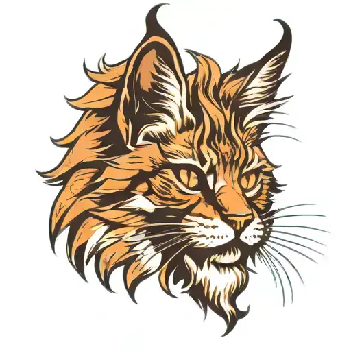 Traditional Mainecoon Cat Head