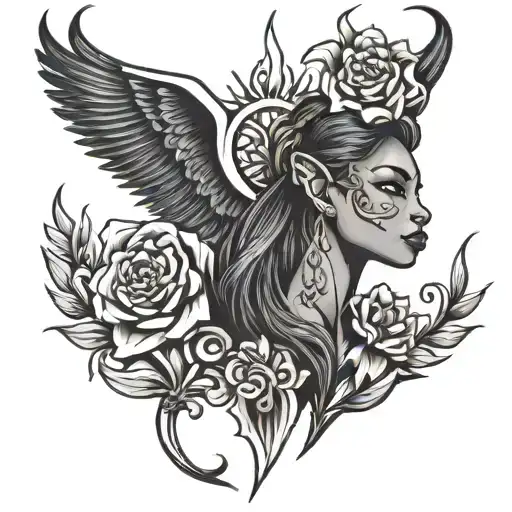 Upper Arm Tattoo That Symbolizes Power For A Black Woman