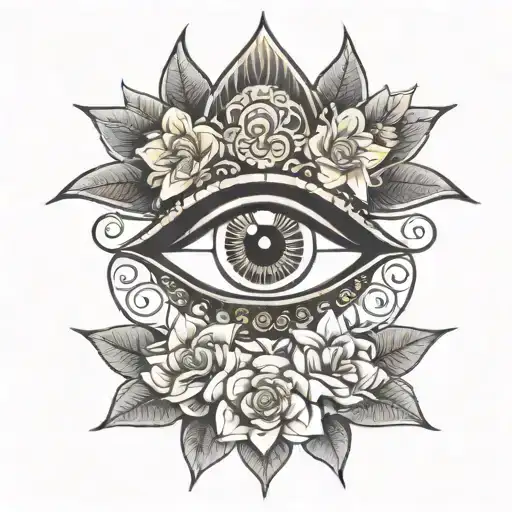 Buddha Flowers Eye Of Horus
