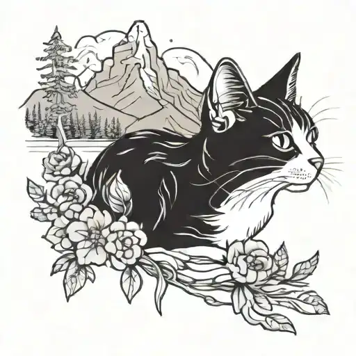 Girly National Park Mountains Pet Cat