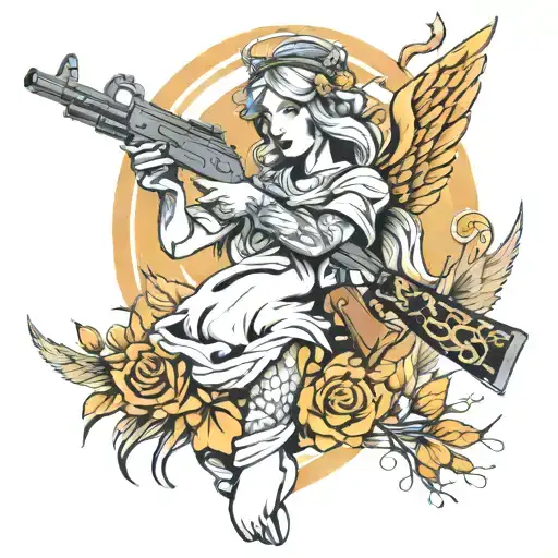 Ak47 And Angel