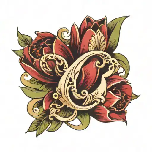 Bracelet Tulipe Avec Lettre S X S