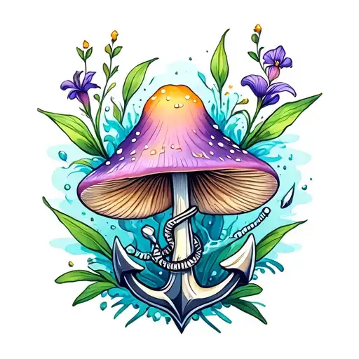 Fairy Mushroom Ocean Anchor Iris Flower