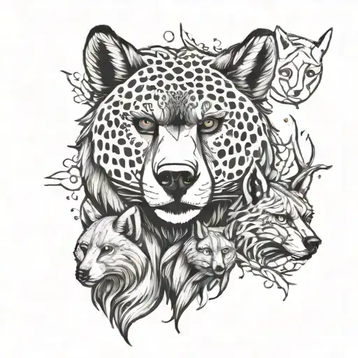 Wolf Bear Gorilla Fox Cheetah Deer