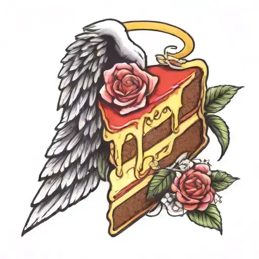 Slice Of Cake Angel Wing