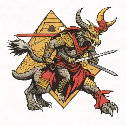 Samurai And Dragons And Egyptian Pyramids