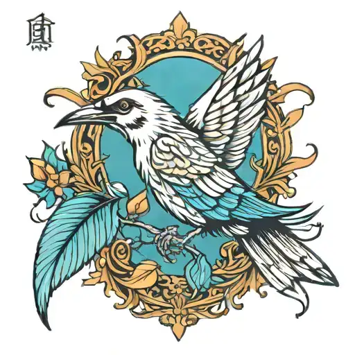 Turul Bird Flying Away