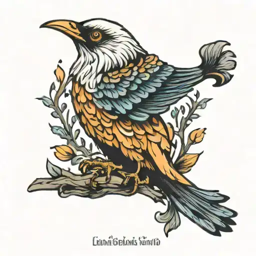 Hungarian Turul Bird Rising From Ashes