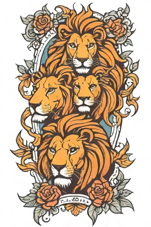 Lion Couple Male And Female