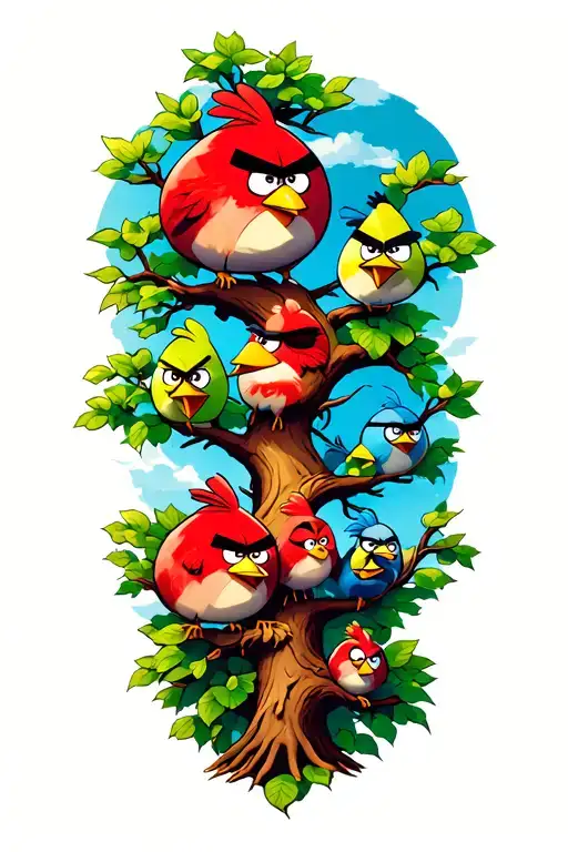 Angry Birds Family Tree Intertwined