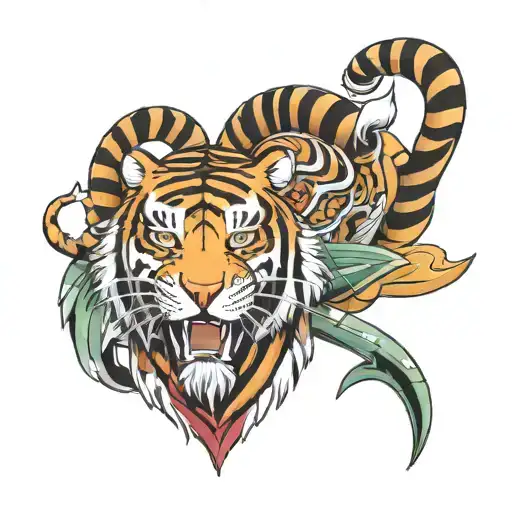 Tiger And Spartan Warrior