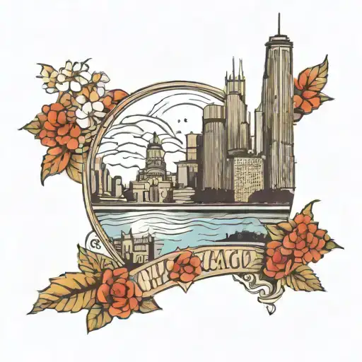 Chicago Skyline With Waterfront