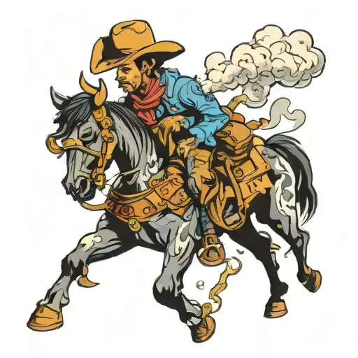 Smoking Cowboy Figure