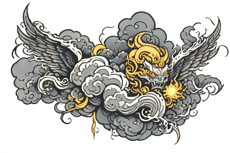 Storm Cloud With Lightnight