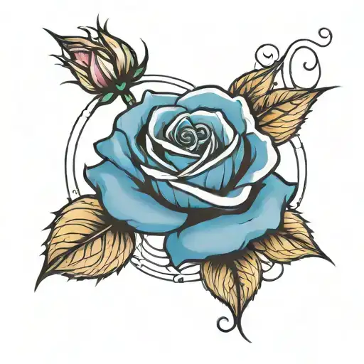 Rose With A Stem Wrapped With Letter S