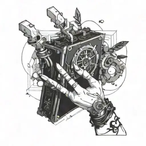 I Want To Get A Tattoo Of 9S's Hand From Nier Automata Holding The Black Box